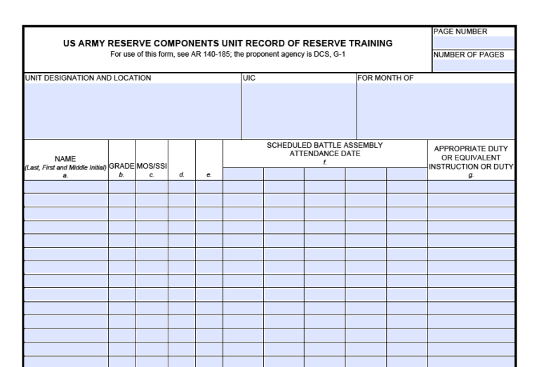 DA FORM 1379 Fillable - Army Pubs 1379 PDF | DA Forms 2024