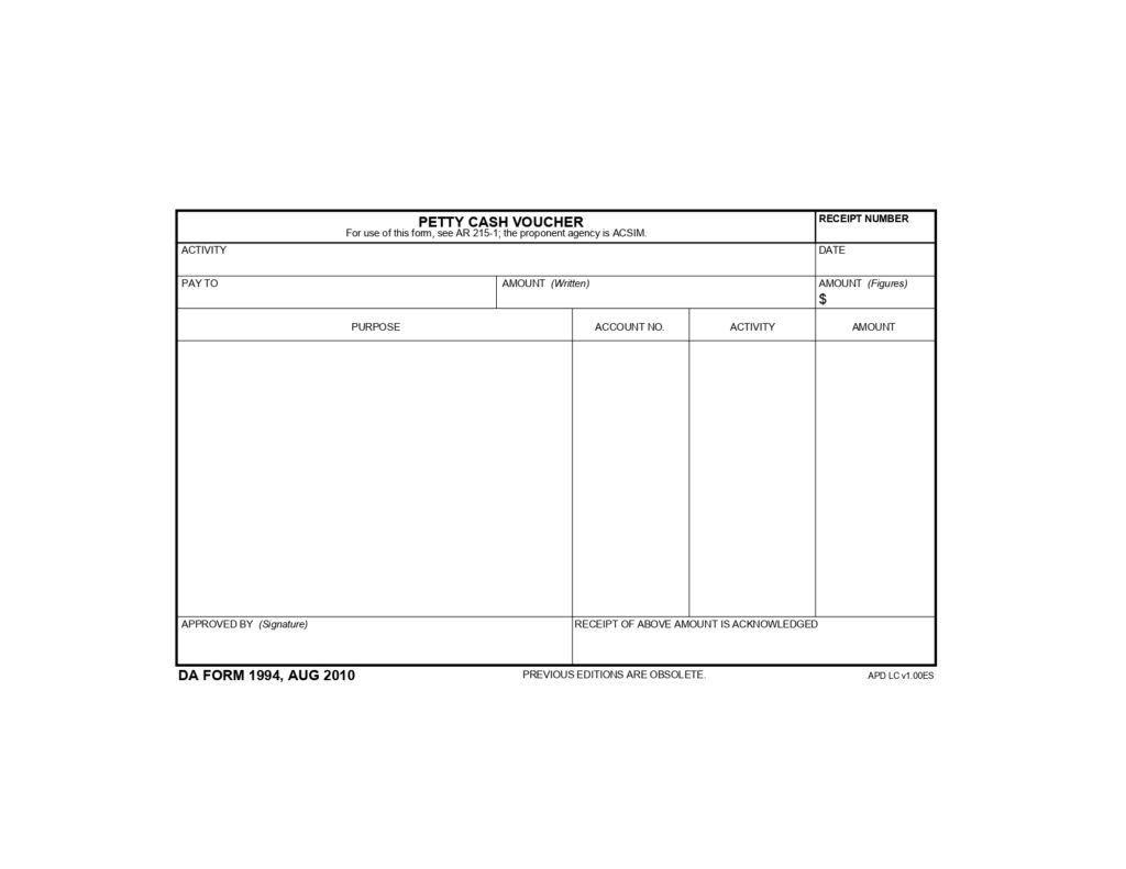 DA FORM 1994 - Petty Cash Voucher_page-0001