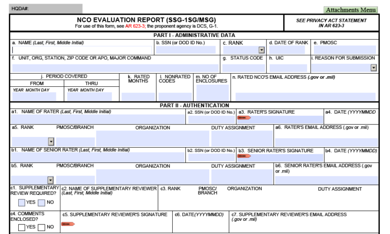 DA FORM 2166-9-2 Fillable - Army Pubs 2166-9-2 PDF | DA Forms 2024