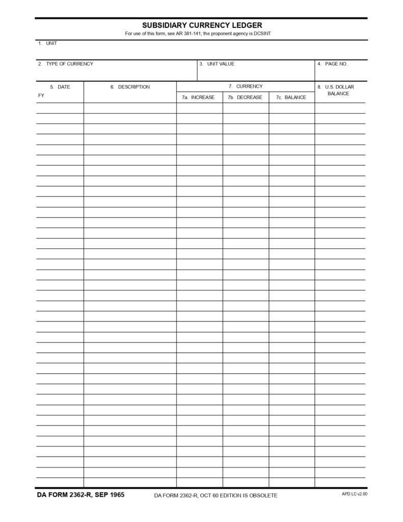 DA FORM 2362-R - Subsidiary Currency Ledger (LRA)_page-0001