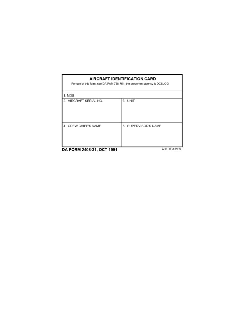 DA FORM 2408-31 - Aircraft Identification Card_page-0001