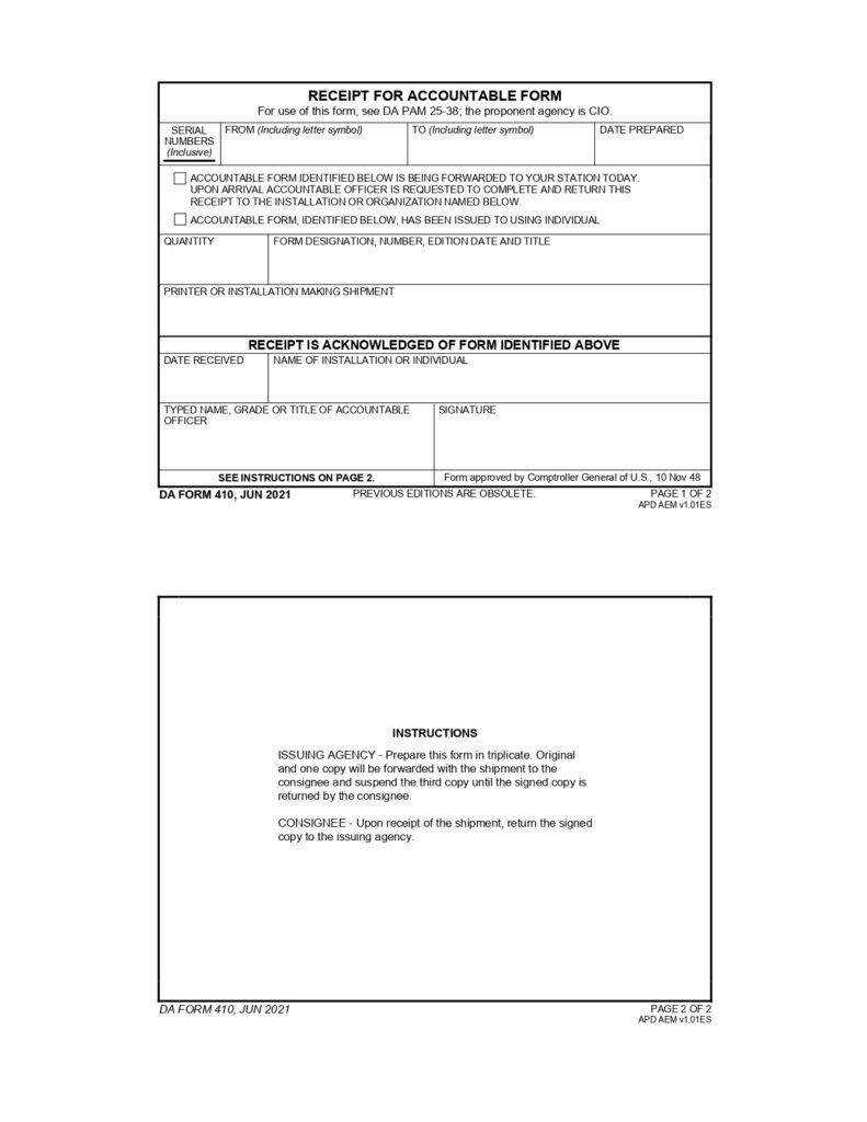 DA FORM 410 - Receipt For Accountable Form_page-0001