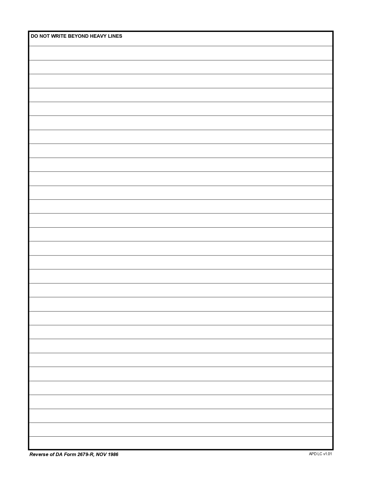 DA FORM 2679 R Fillable Army Pubs 2679 R PDF DA Forms 2024