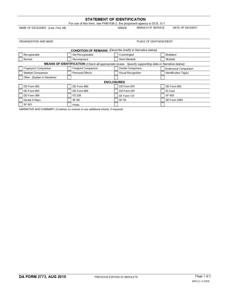 DA FORM 2773 - Statement Of Identification_page-0001