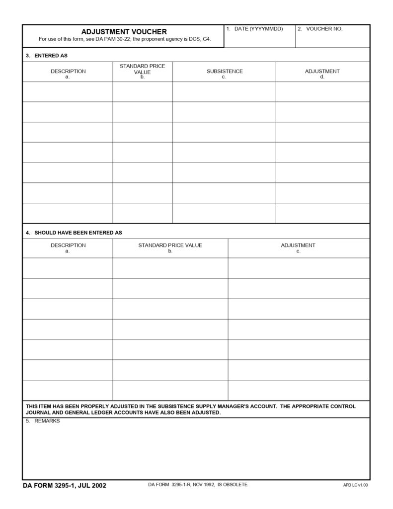 DA FORM 3295-1 - Adjustment Voucher_page-0001