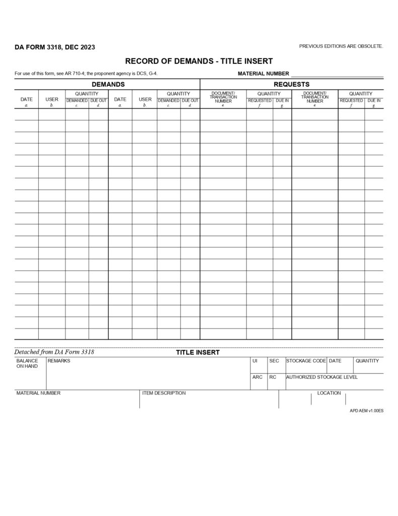 DA FORM 3318 - Records Of Demands - Title Insert_page-0001