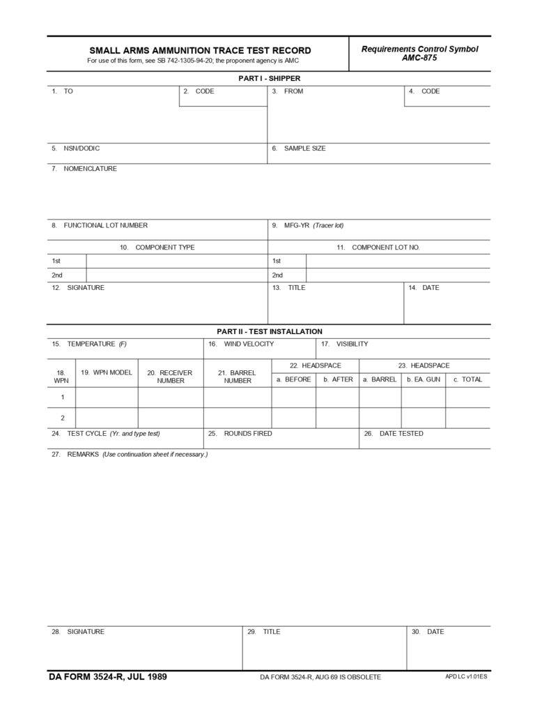 DA FORM 3524-R - Small Arms Ammunition Trace Test Record (LRA)_page-0001