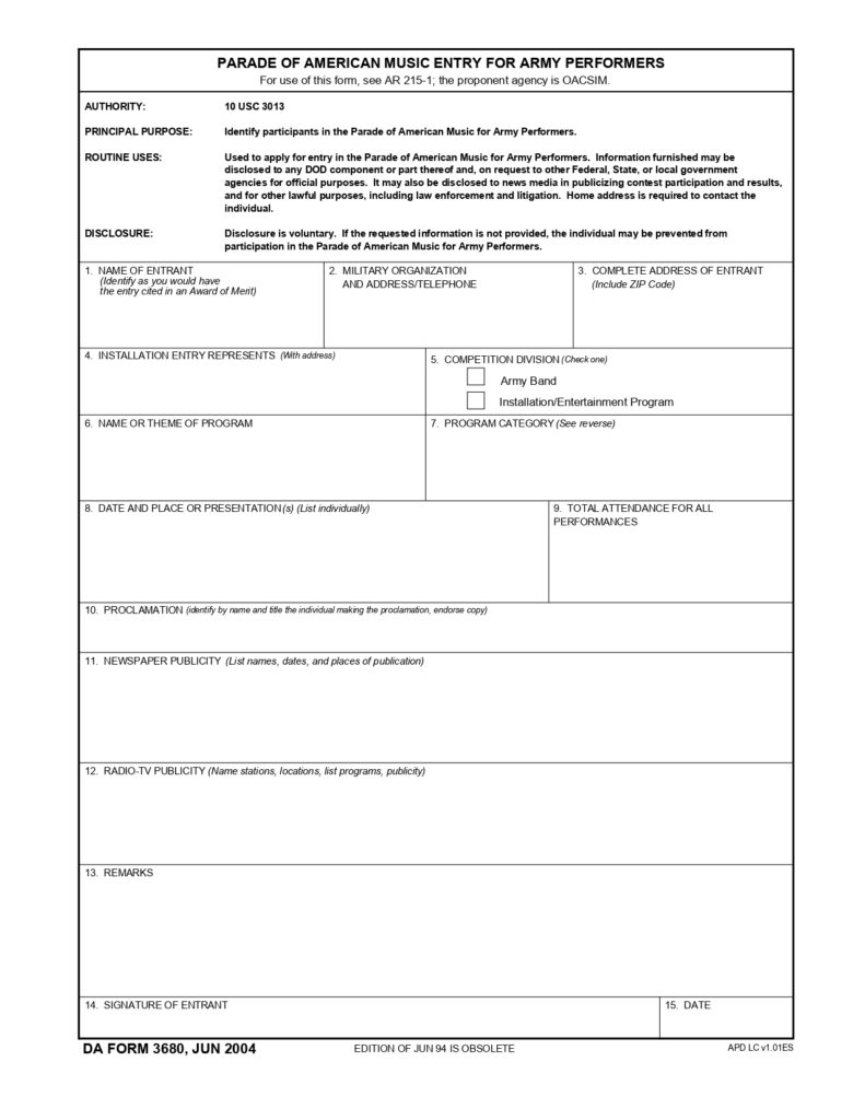 DA FORM 3680 - Parade Of American Music Entry For Army Performers_page-0001