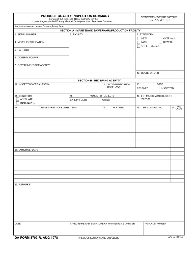 DA FORM 3703-R - Product Quality Inspection Summary (LRA)_page-0001