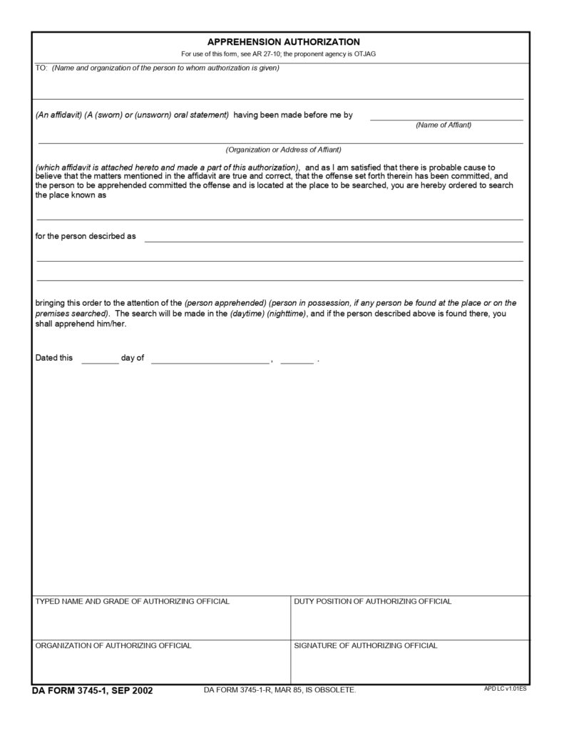 DA FORM 3745-1 - Apprehension Authorization_page-0001