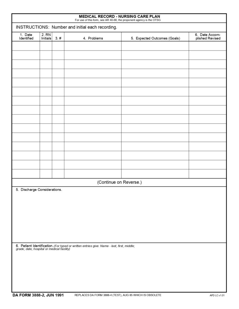 DA FORM 3888-2 - Medical Record - Nursing Care Plan_page-0001