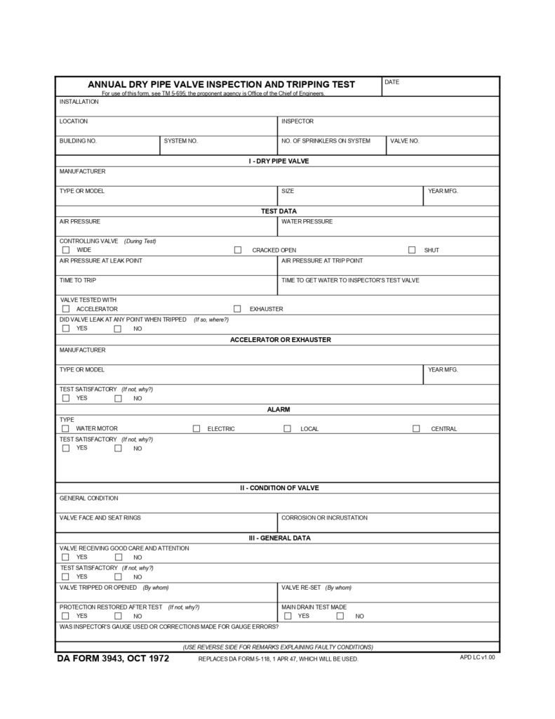 DA FORM 3943 - Annual Dry Pipe Valve Inspection And Tripping Test_page-0001