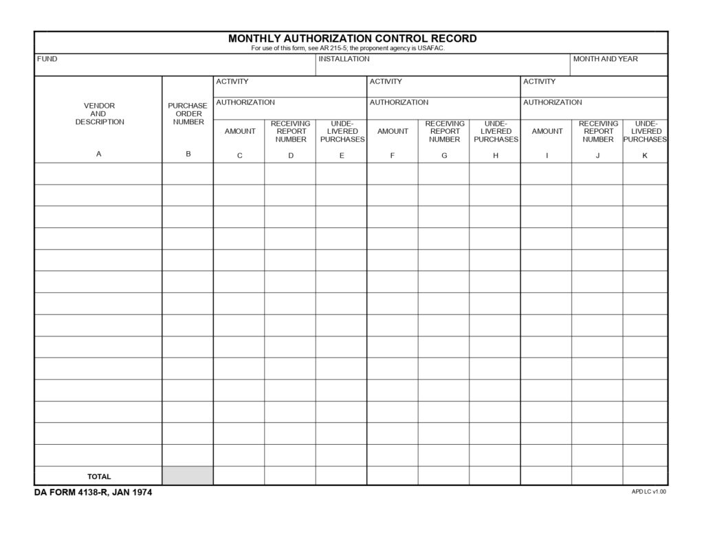 DA FORM 4138-R - Monthly Authorization Control Record (LRA)_page-0001