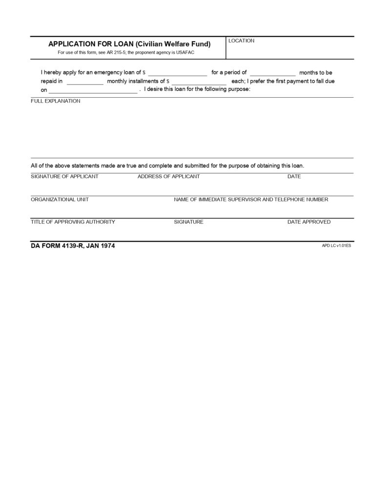 DA FORM 4139-R - Application For Loan (Civilian Welfare Fund) (LRA)_page-0001