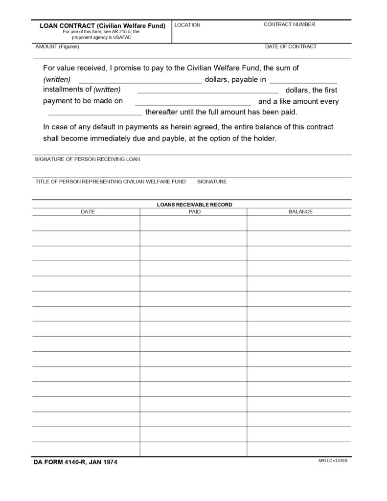 DA FORM 4140-R - Loan Contract (Civilian Welfare Fund) (LRA)_page-0001