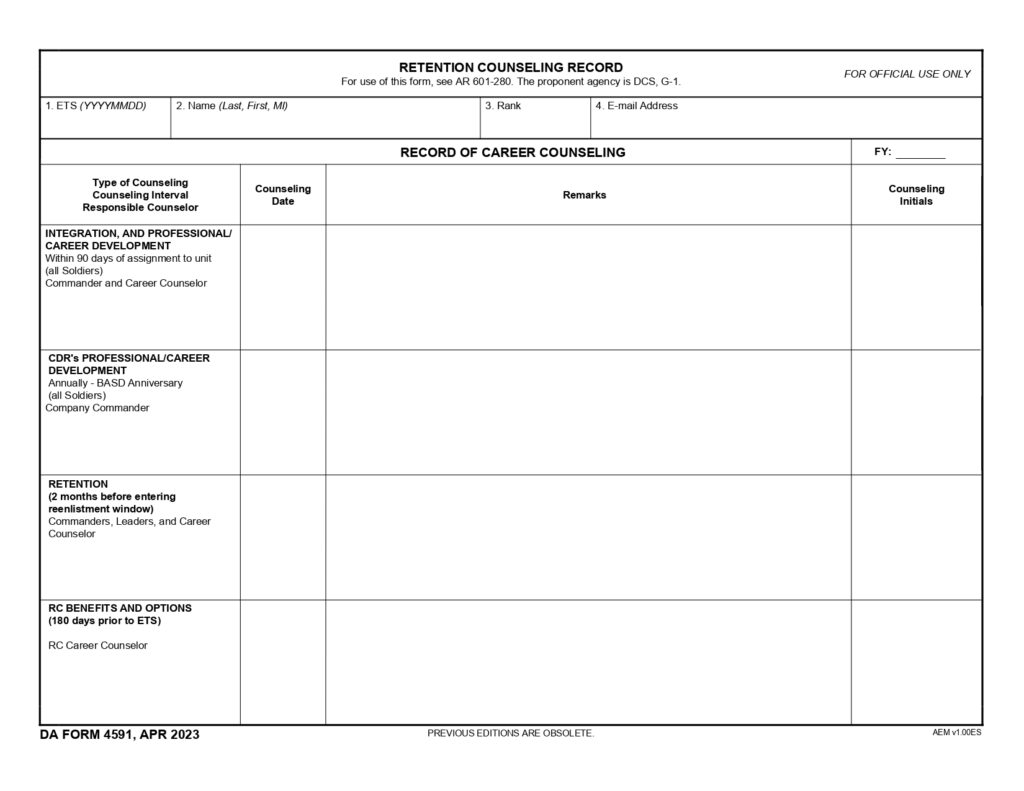 DA FORM 4591 - Retention Counseling Record_page-0001