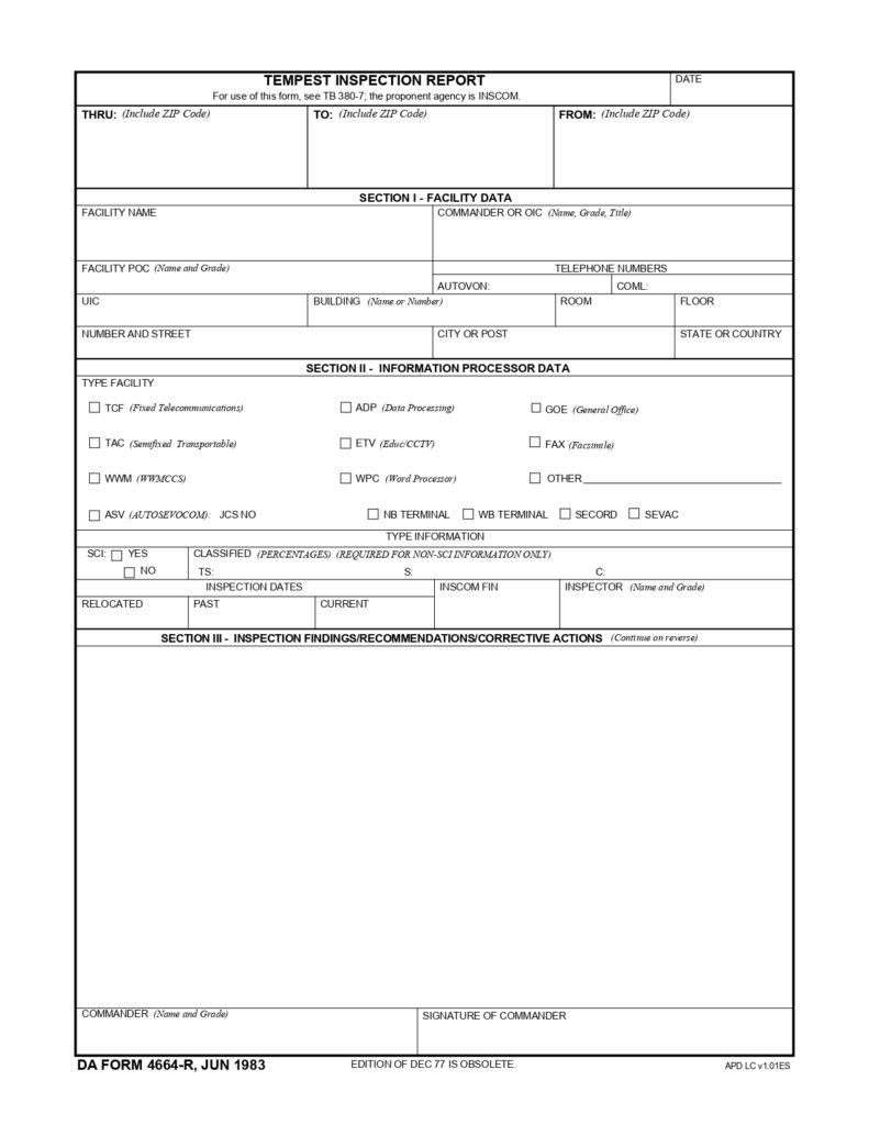 DA FORM 4664-R - Tempest Inspection Report (LRA)_page-0001