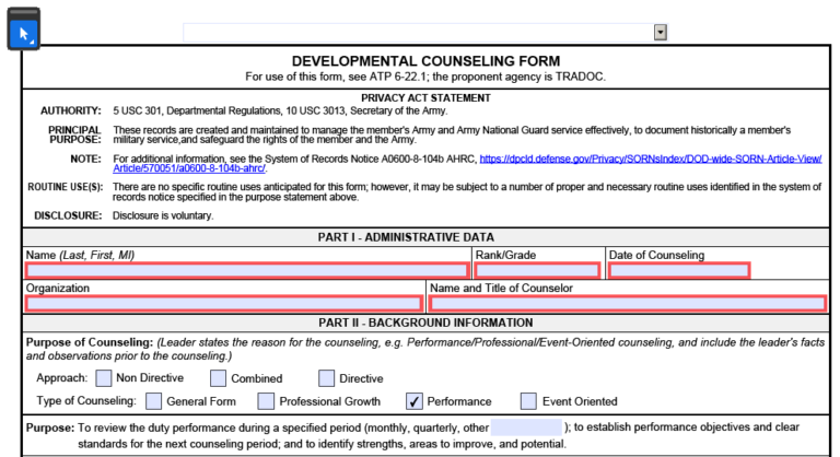 Da Form 4856 Fillable - Army Pubs 4856 Pdf 