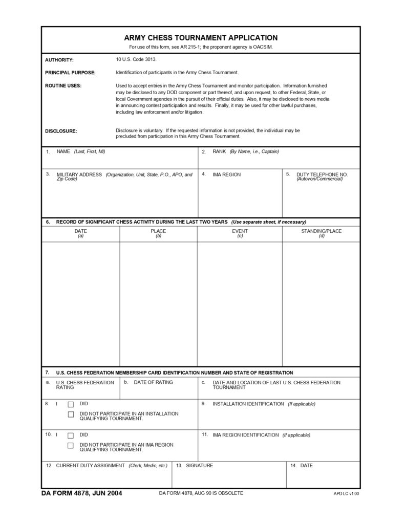 DA FORM 4878 - Army Chess Tournament Application_page-0001