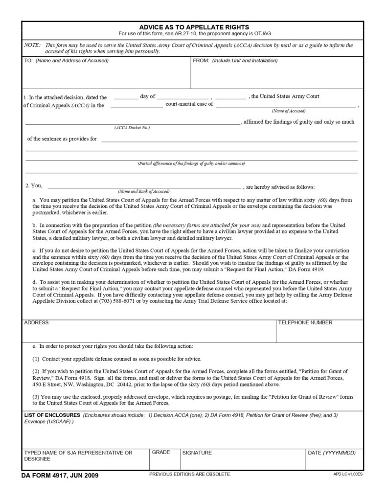 DA FORM 4917 - Advice As To Appellate Rights_page-0001