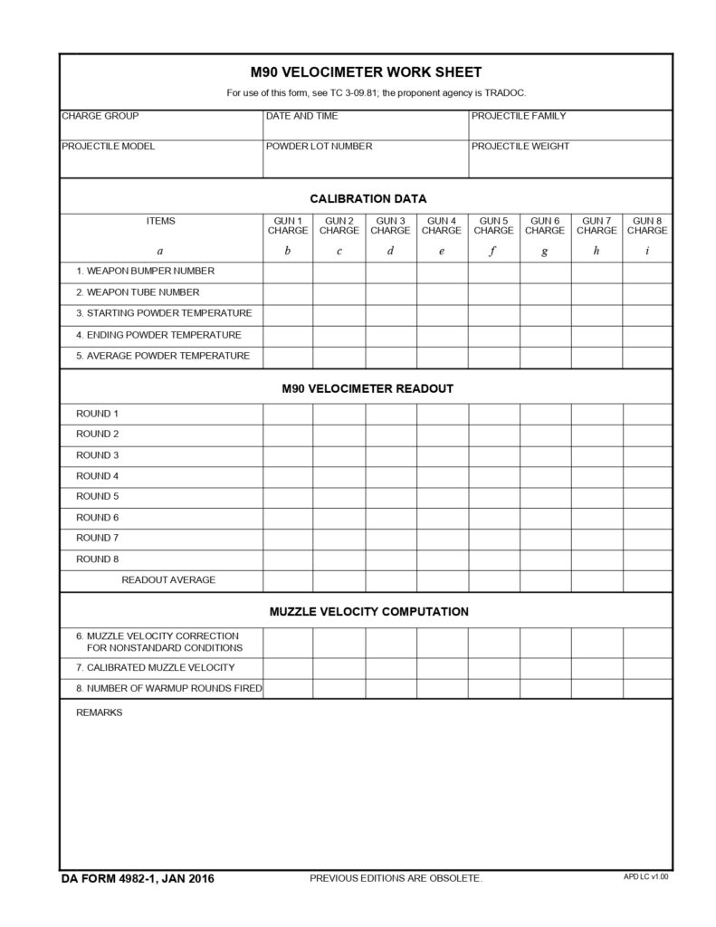 DA FORM 4982-1 - M90 Velocimeter Work Sheet_page-0001