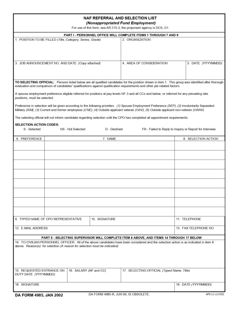 DA FORM 4985 - NAF Referral And Selection List (Nonappropriated Fund Employment)_page-0001