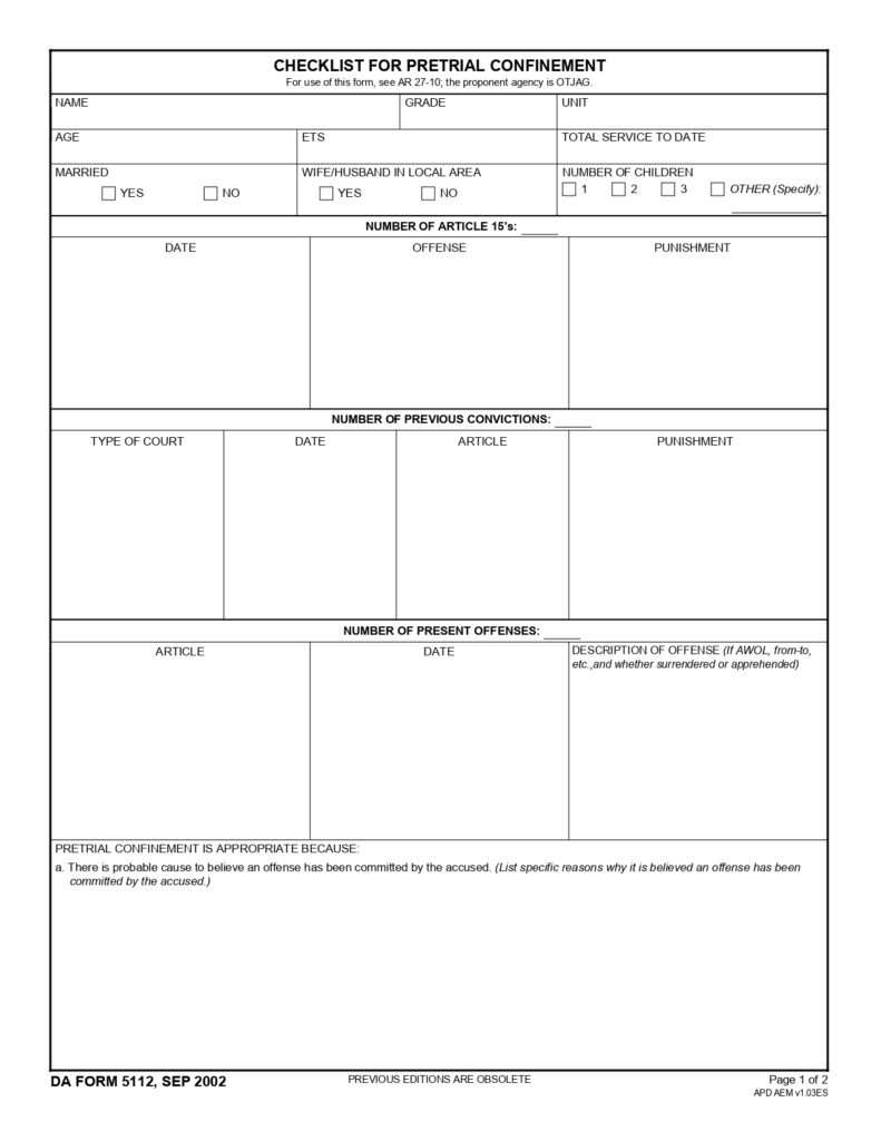 DA FORM 5112 - Checklist For Pretrial Confinement_page-0001