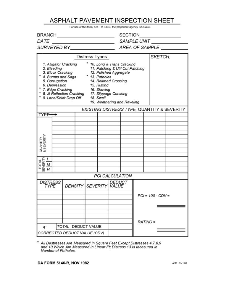 DA FORM 5146-R - Asphalt Pavement Inspection Sheet (LRA)_page-0001