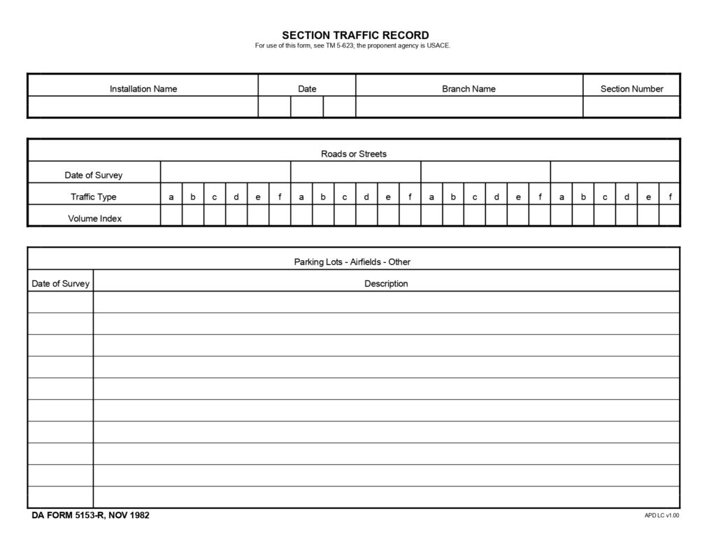 DA FORM 5153-R - Section Traffic Record (LRA)_page-0001