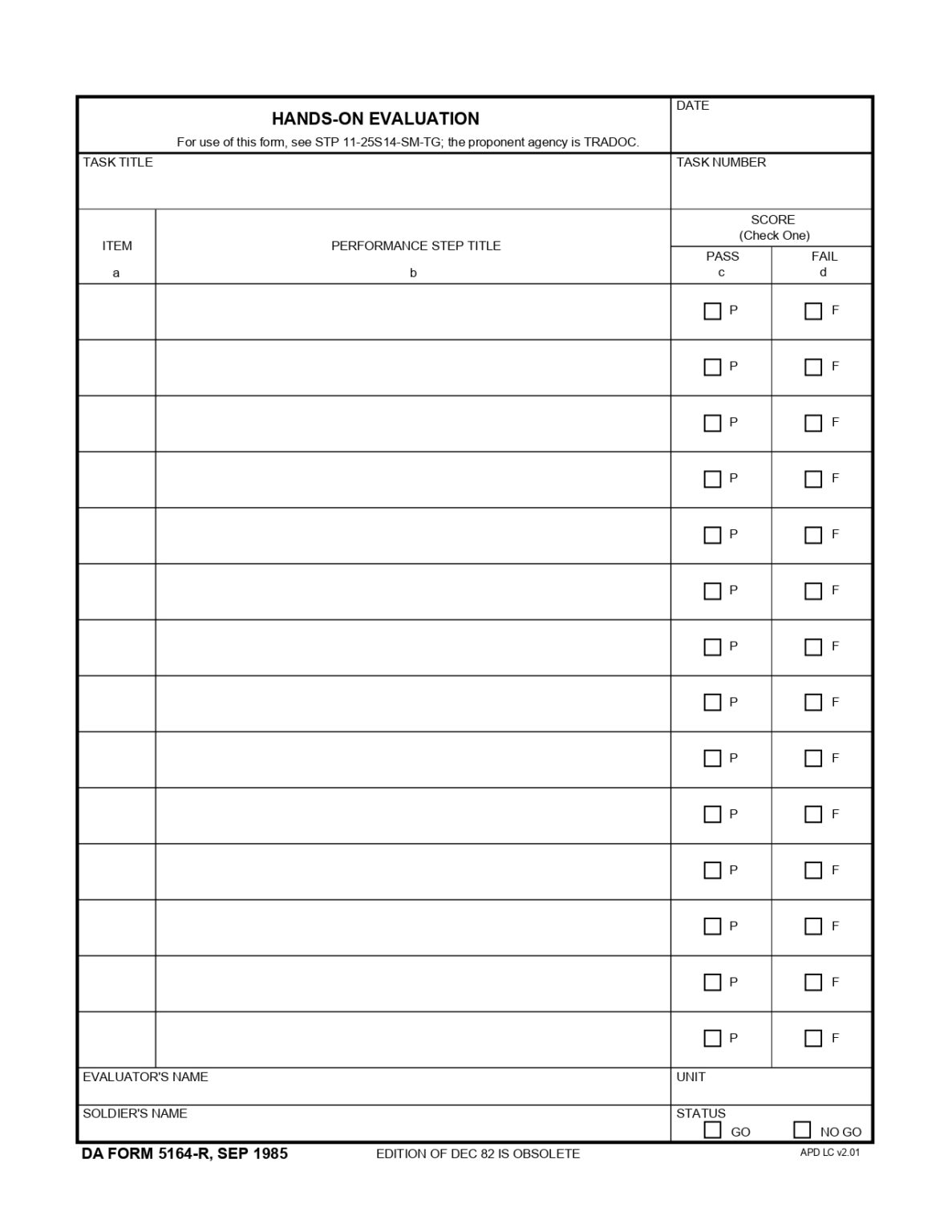 DA FORM 5164-R Fillable - Army Pubs 5164-R PDF | DA Forms 2024