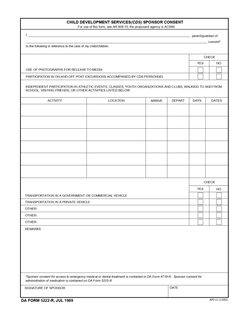 DA FORM 5222-R - Child Development Services (CDS) Sponsor Consent Form (LRA)_page-0001