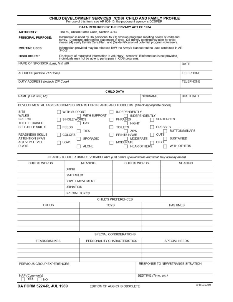 DA FORM 5224-R - Child Development Services (CDS) Child And Family Profile (LRA)_page-0001