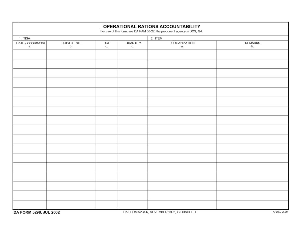 DA FORM 5298 - Operational Rations Accountability_page-0001