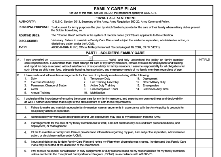 DA FORM 5305 Fillable - Army Pubs 5305 PDF | DA Forms 2024