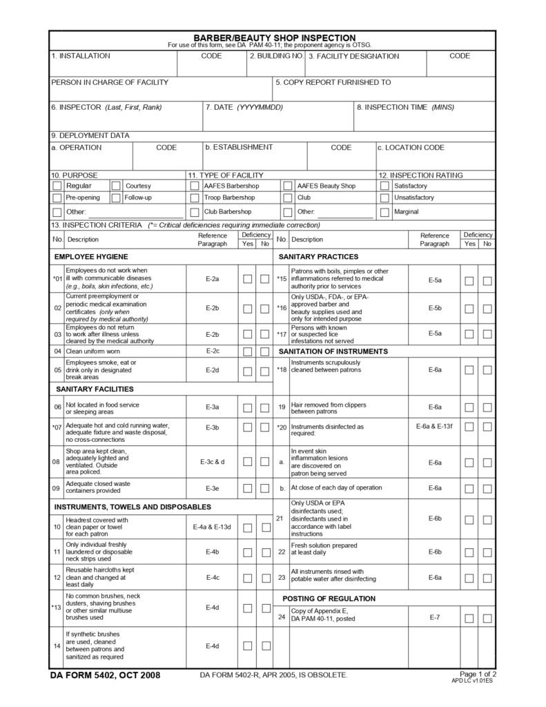 DA FORM 5402 - Barber-Beauty Shop Inspection_page-0001