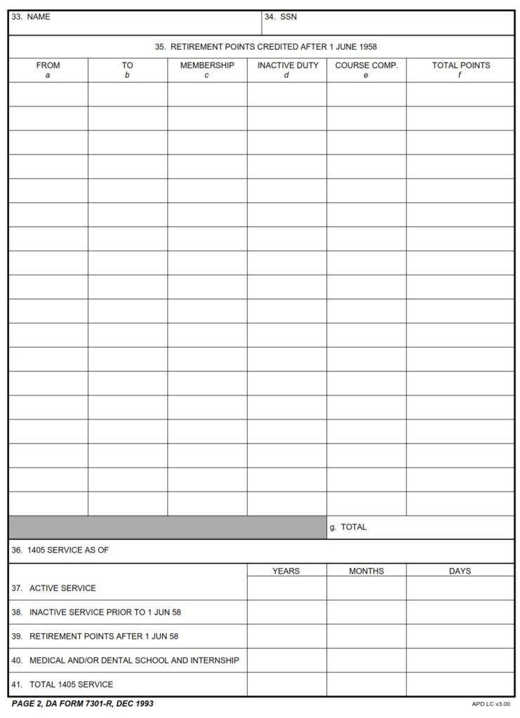 Da form 7301 r fillable army pubs 7301 r pdf da forms 2024