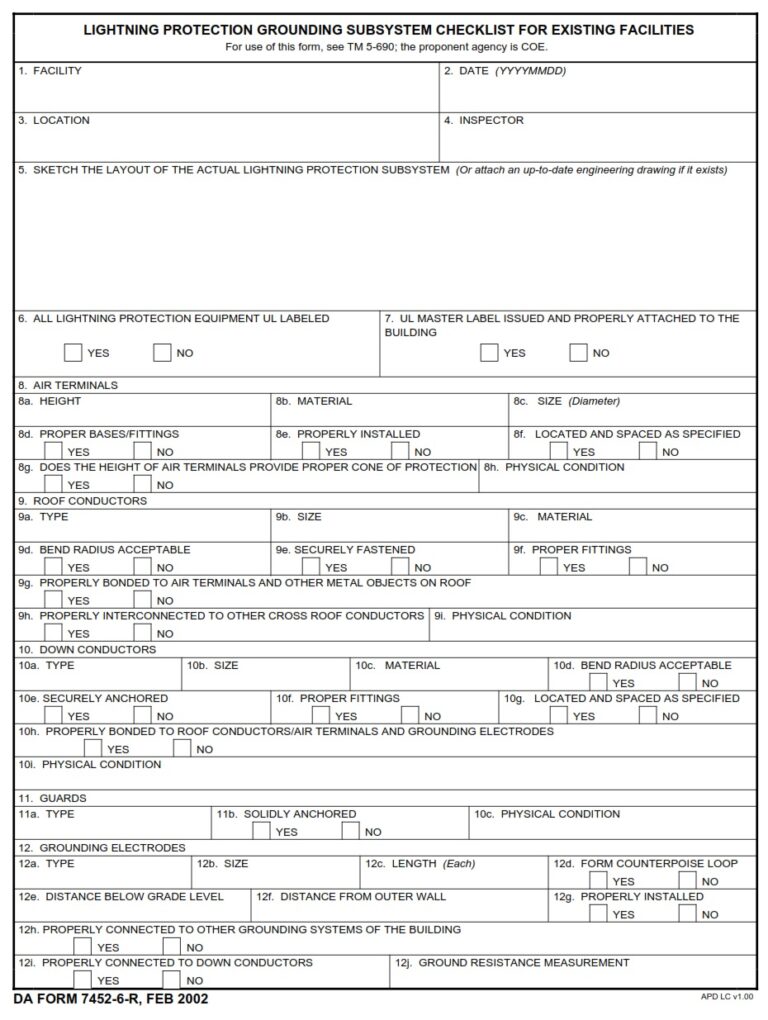 DA FORM 7452-6-R Fillable - Army Pubs 7452-6-R PDF | DA Forms 2026