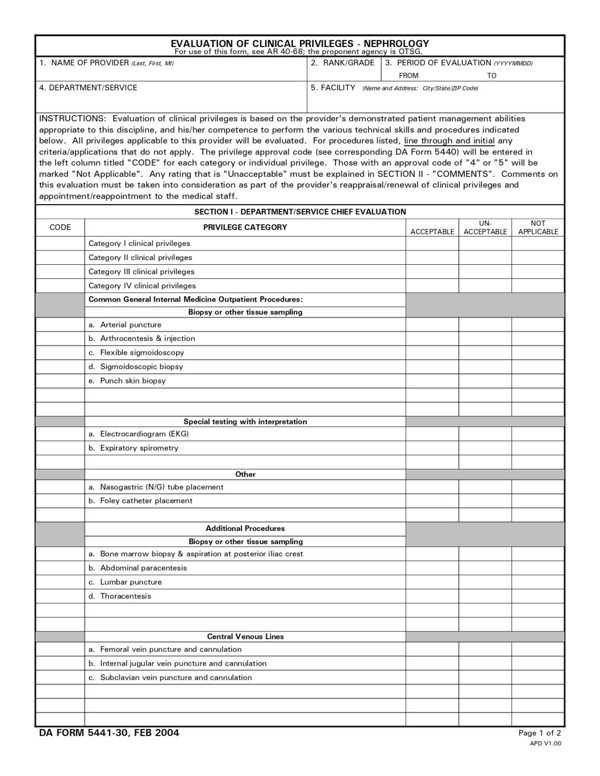 DA FORM 5441-30 Fillable - Army Pubs 5441-30 PDF | DA Forms 2024