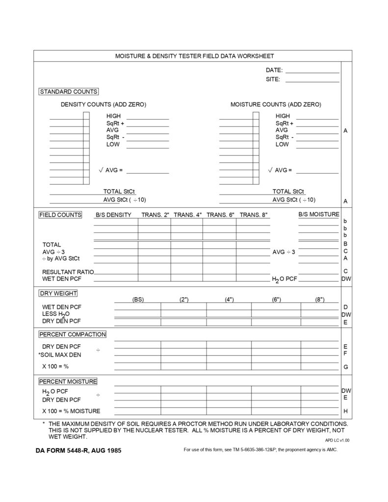 DA FORM 5448-R - Moisture And Density Tester Field Data Worksheet (LRA)_page-0001