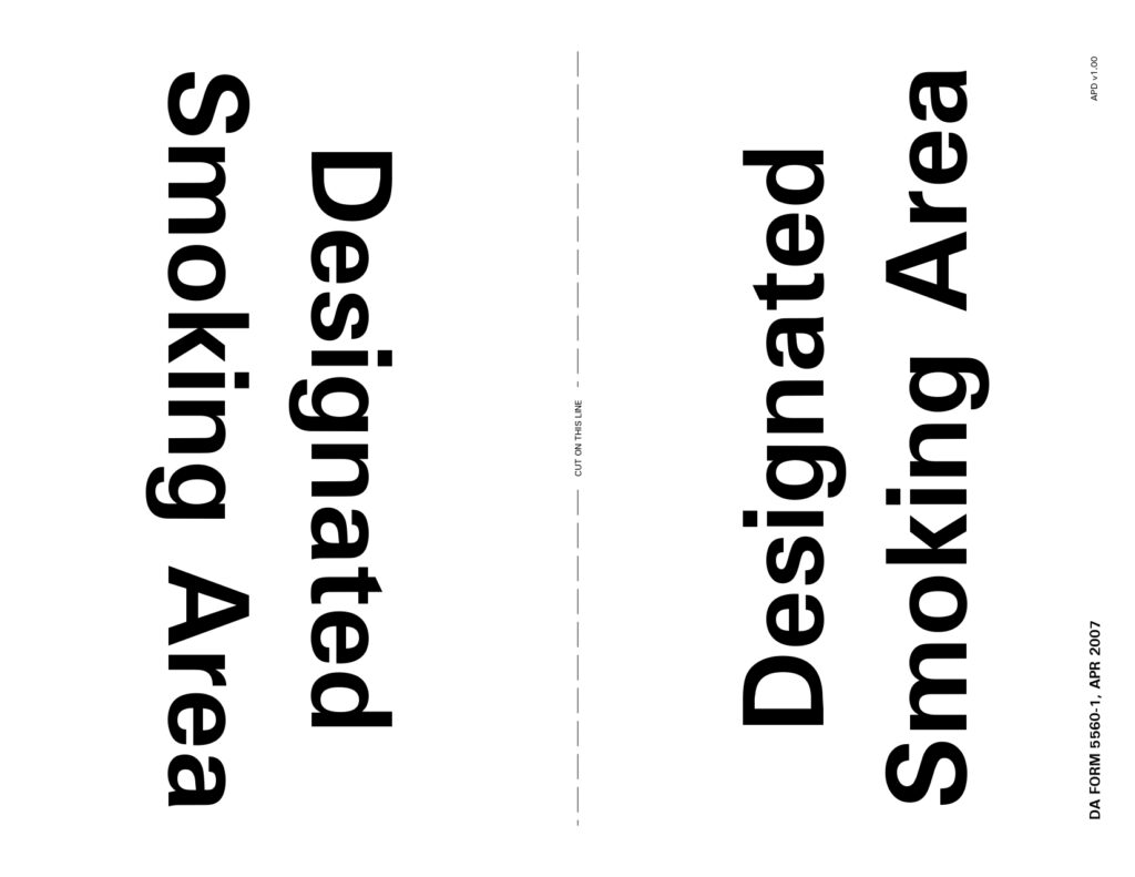 DA FORM 5560-1 - Designated Smoking Area_page-0001