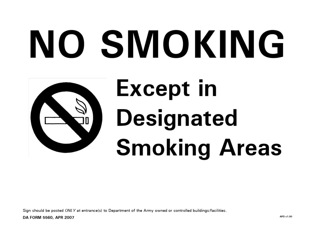 DA FORM 5560 - No Smoking Except In Designated Smoking Areas_page-0001