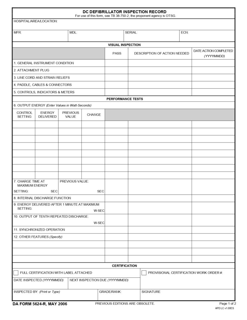 DA FORM 5624-R - DC Defibrillator Inspection Record_page-0001