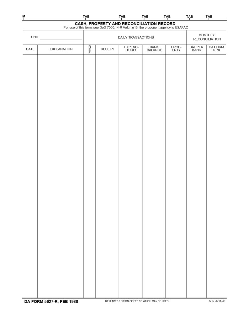 DA FORM 5627-R - Cash Property And Reconciliation Record (LRA)_page-0001