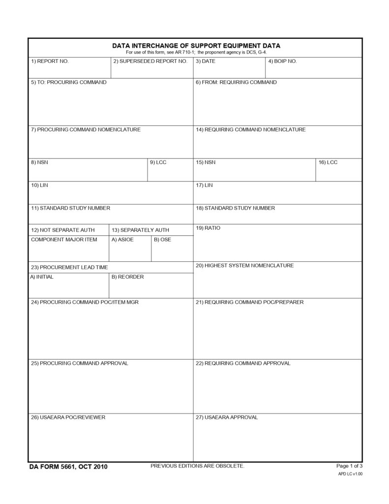 DA FORM 5661 - Data Interchange Of Support Equipment Data_page-0001