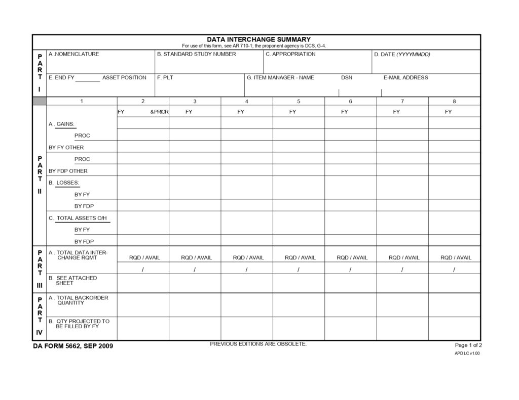 DA FORM 5662 - Data Interchange Summary_page-0001