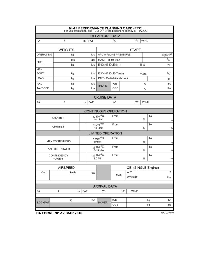 DA FORM 5701-17 - MI-17 Performance Planning Card (PPC)_page-0001