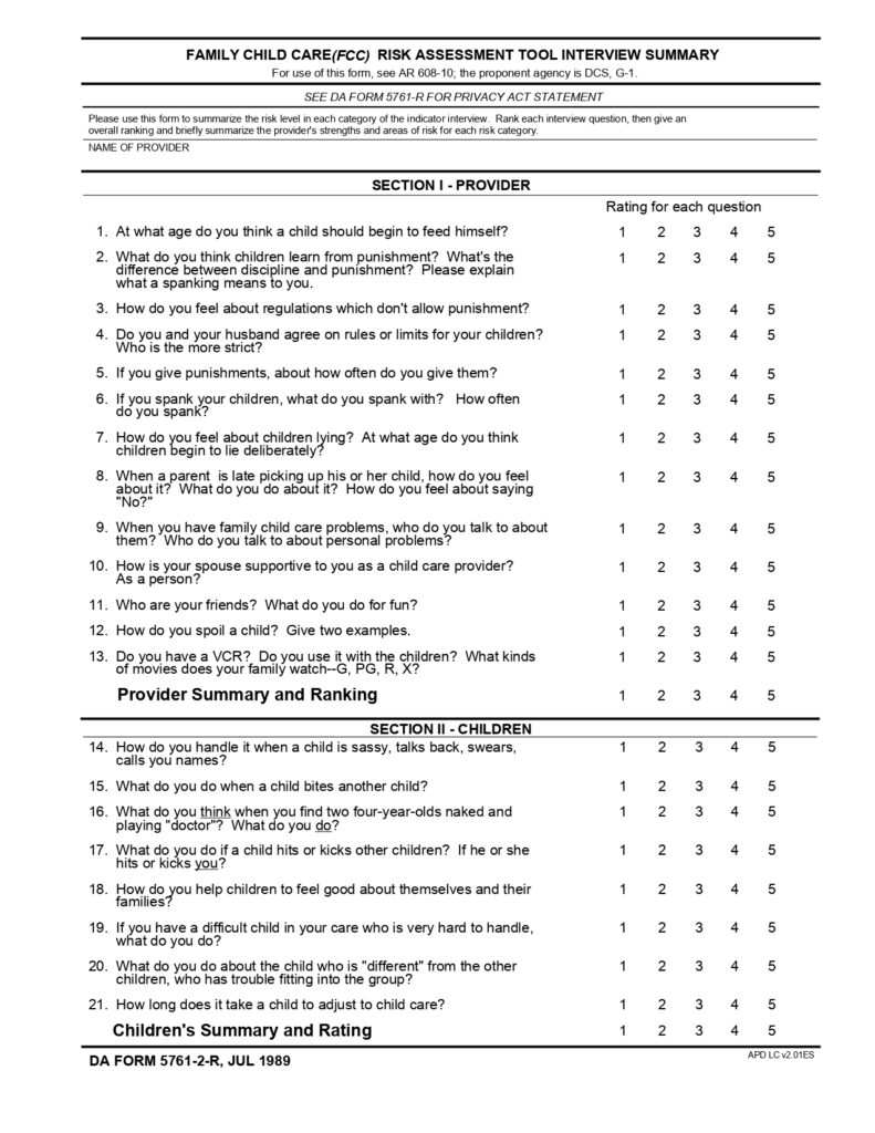 DA FORM 5761-2-R - Family Child Care (FCC) Risk Assessment Tool Interview Summary (LRA)_page-0001