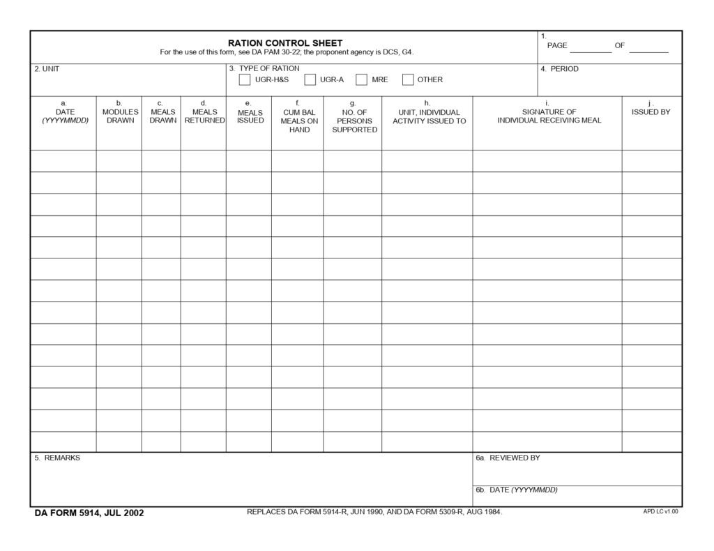 DA FORM 5914 - Ration Control Sheet_page-0001