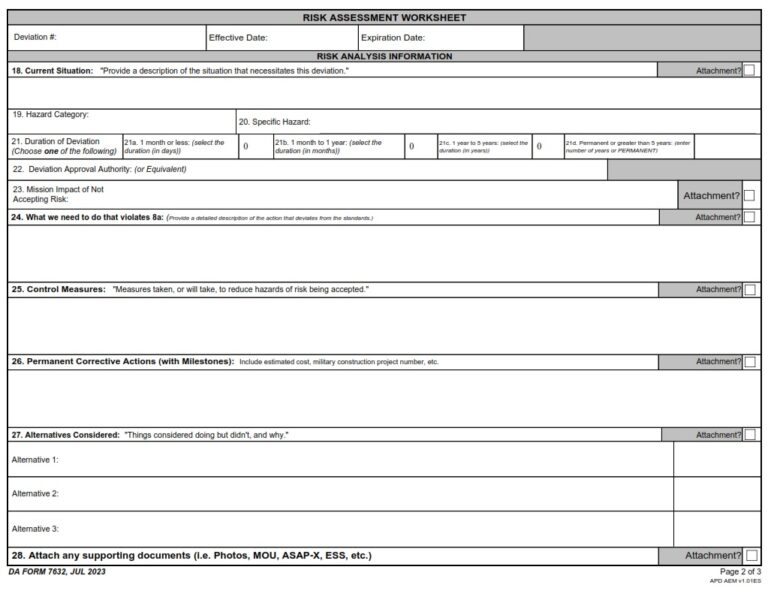 DA FORM 7632 Fillable - Army Pubs 7632 PDF | DA Forms 2024