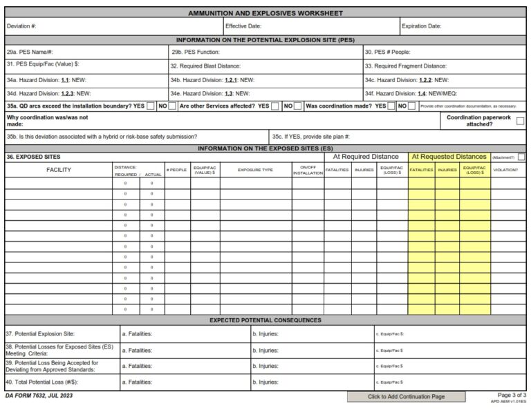 DA FORM 7632 Fillable - Army Pubs 7632 PDF | DA Forms 2025